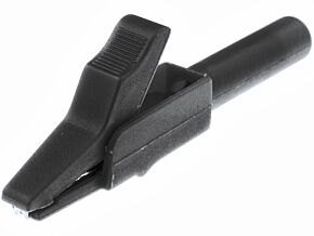 Krokodylek 4mm 15A czarny Zakr.chwyt: max.12mm Krokodylek 4mm 15A czarny Zakr.chwyt: max.12mm