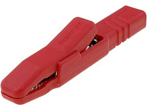 Krokodylek 4mm 25A czerwony Krokodylek 4mm 25A czerwony