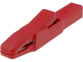 Krokodylek 4mm 25A czerwony Krokodylek 4mm 25A czerwony