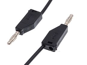 Przewód pomiarowy banan/banan 4mm 1m czarny 10A Przewód pomiarowy banan/banan 4mm 1m czarny 10A