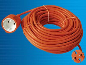 Przedłużacz sieciowy pomarańczowy 2x1mm2 20m 10A Przedłużacz sieciowy pomarańczowy 2x1mm2 20m 10A