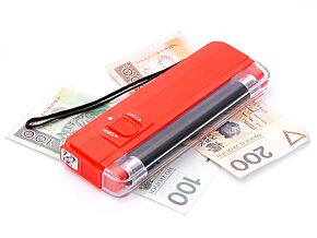 Kieszonkowy tester UV do banknotów czerwony Kieszonkowy tester UV do banknotów czerwony
