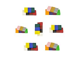 Zestaw 7 kolorowych bloków woskowych do ozdabiania świec Zestaw 7 kolorowych bloków woskowych do ozdabiania świec