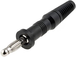 Wtyk bananowy lutowany 4mm czarny Wtyk bananowy lutowany 4mm czarny