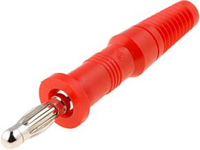 Wtyk bananowy lutowany 4mm czerwony Wtyk bananowy lutowany 4mm czerwony