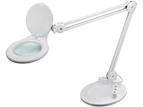Lupa podświetlana stołowa 5 dioptrii 90 LED fi 127mm z podstawą Lupa podświetlana stołowa 5 dioptrii 90 LED fi 127mm z podstawą