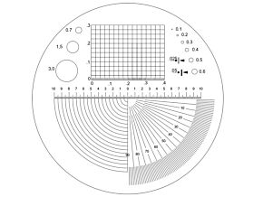 Skala do lupy MAG-R144 kątowa metryczna Skala do lupy MAG-R144 kątowa metryczna