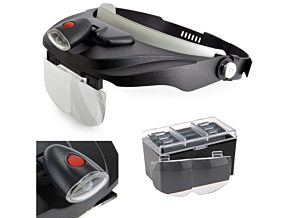 Lupa 2 okularowa z mocowaniem na głowę z LED Lupa 2 okularowa z mocowaniem na głowę z LED